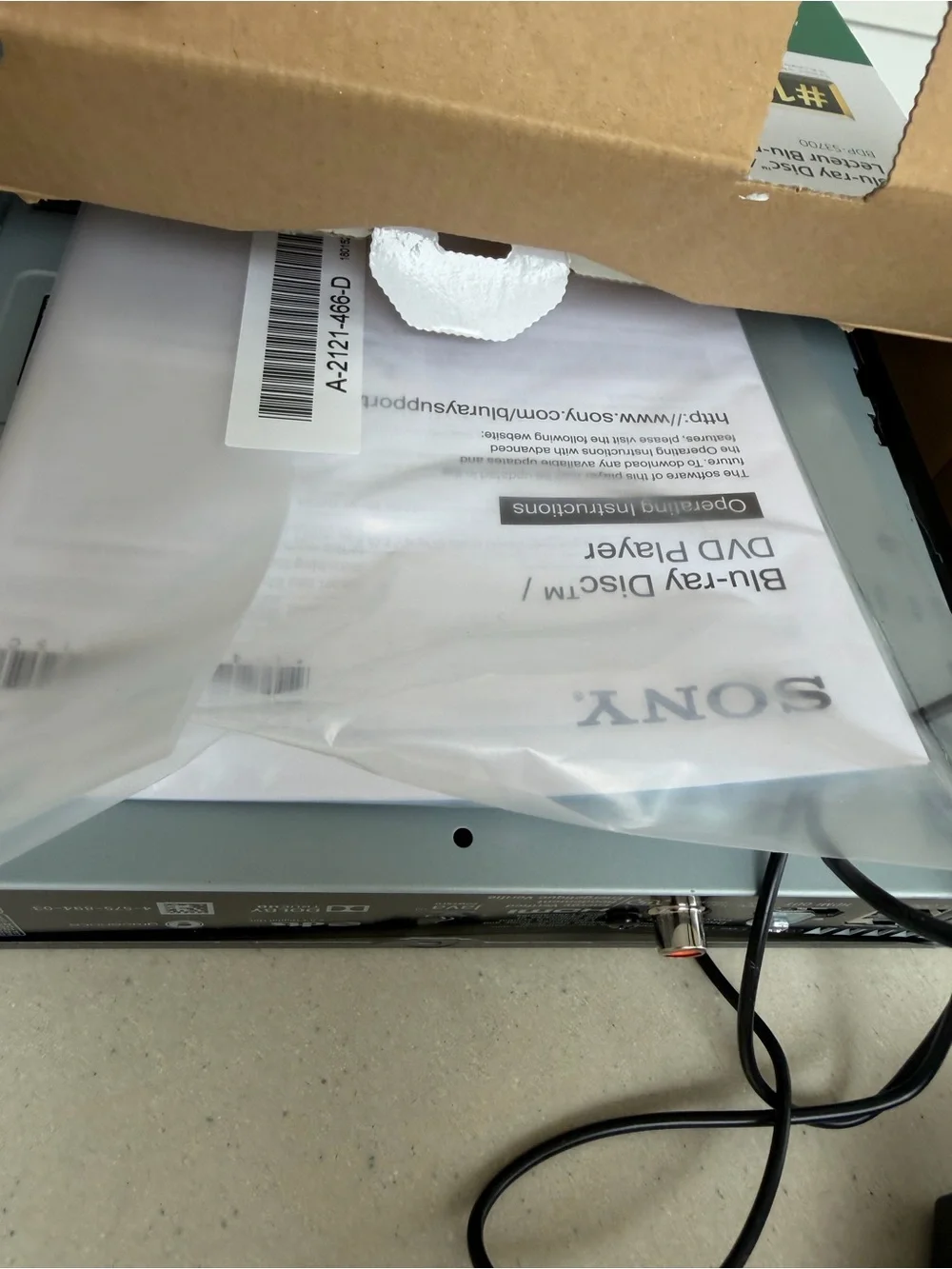 Sony BDP-S3700 Streaming Blu-Ray DVD Disc Player Wi-Fi Built In, NEW Open Box